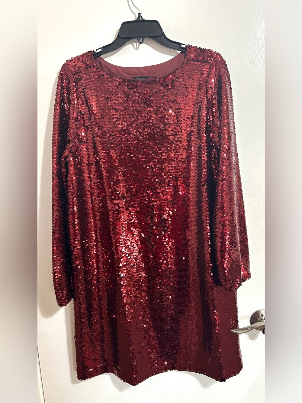 NWT Ann Taylor Red Sequin Cocktail Dress, size medium